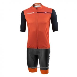 2021 Abbigliamento Ciclismo Castelli Arancione Manica Corta e Salopette(1)