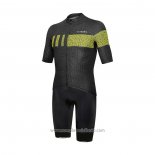 2021 Abbigliamento Ciclismo RH+ Nero Giallo Manica Corta e Salopette QXF21-0073