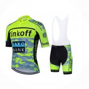 2024 Abbigliamento Ciclismo Tinkoff Verde Manica Corta e Salopette