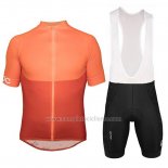 2018 Abbigliamento Ciclismo POC Essential XC Arancione Manica Corta e Salopette