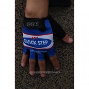 2020 Quick Step Guanti Corti Ciclismo Blu