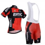 2015 Abbigliamento Ciclismo BMC Nero e Arancione Manica Corta e Salopette