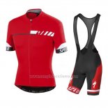 2016 Abbigliamento Ciclismo Specialized Scuro Rosso Manica Corta e Salopette