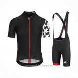 2021 Abbigliamento Ciclismo Assos Nero Bianco Rosso Manica Corta e Salopette