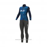 2021 Abbigliamento Ciclismo Donne ALE Blu Manica Lunga e Salopette QXF21-0022