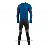 2021 Abbigliamento Ciclismo Nalini Blu Manica Lunga e Salopette QXF21-0052