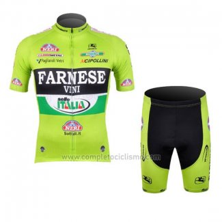 Abbigliamento Ciclismo Farnese Nero e Verde Manica Corta e Salopette