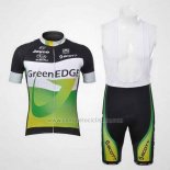 2012 Abbigliamento Ciclismo GreenEDGE Nero e Verde Manica Corta e Salopette