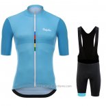 2020 Abbigliamento Ciclismo Rapha Azzurro Manica Corta e Salopette