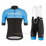 2020 Abbigliamento Ciclismo Trek Blu Nero Manica Corta e Salopette
