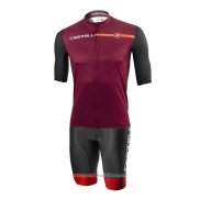 2021 Abbigliamento Ciclismo Castelli Spento Rosso Manica Corta e Salopette