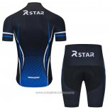 2021 Abbigliamento Ciclismo R Star Nero Blu Manica Corta e Salopette