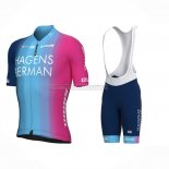 2022 Abbigliamento Ciclismo ALE Blu Rosa Manica Corta e Salopette