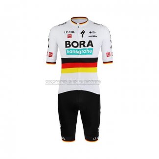 2022 Abbigliamento Ciclismo Bora-Hansgrone Bianco Manica Corta e Salopette