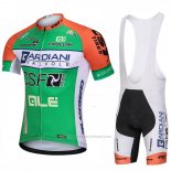 2018 Abbigliamento Ciclismo Bardiani Csf Verde Manica Corta e Salopette