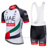 2018 Abbigliamento Ciclismo UCI Mondo Campione UAE Bianco Manica Corta e Salopette