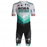 2021 Abbigliamento Ciclismo Bora-Hansgrone Bianco Verde Nero Manica Corta e Salopette