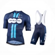 2023 Abbigliamento Ciclismo DSM Blu Manica Corta e Salopette