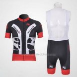 2011 Abbigliamento Ciclismo Giordana Nero e Rosso Manica Corta e Salopette