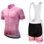 2018 Abbigliamento Ciclismo Sobycle Rosa Manica Corta e Salopette
