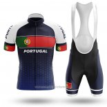 2020 Abbigliamento Ciclismo Campione Portugal Blu Verde Rosso Manica Corta e Salopette