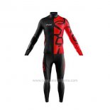 2020 Abbigliamento Ciclismo EKOI Nero Rosso Manica Lunga e Salopette