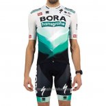 2021 Abbigliamento Ciclismo Bora-Hansgrone Bianco Verde Manica Corta e Salopette