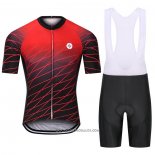 2021 Abbigliamento Ciclismo Steep Rosso Manica Corta e Salopette