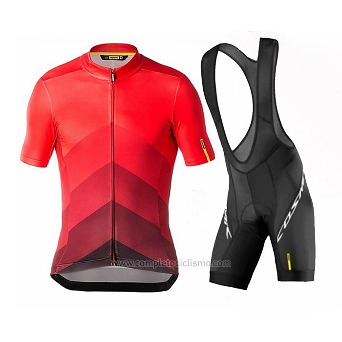 2020 Abbigliamento Ciclismo Mavic Rosso Nero Manica Corta e Salopette